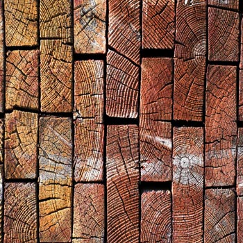 Stacked timber